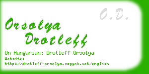 orsolya drotleff business card
